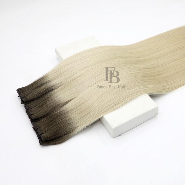 #T7-m60/ice Rooted Balayage - Butterfly Weft
