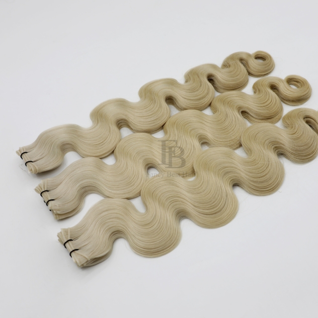 #60A Platinum Blonde- Genius Weft - Body Wave