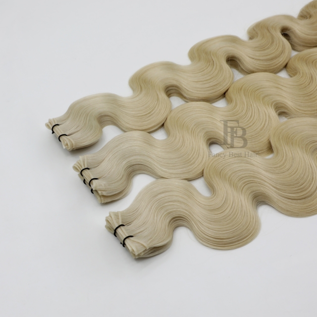 #60A Platinum Blonde- Genius Weft - Body Wave