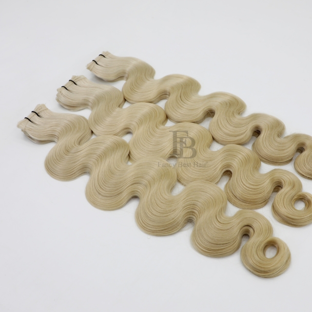 #60A Platinum Blonde- Genius Weft - Body Wave