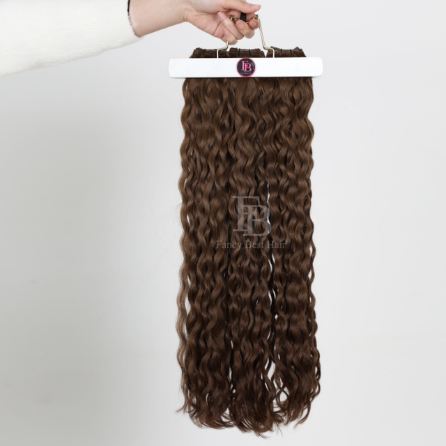 Curly ---- #4 Chocolate Brown - Genius Weft