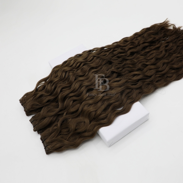 Curly ---- #4 Chocolate Brown - Genius Weft