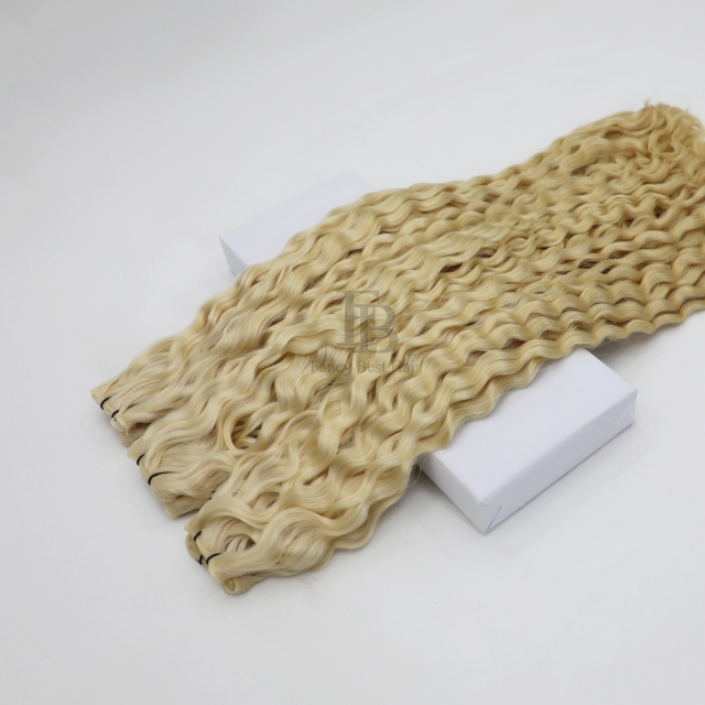 Curly ---- #60 Platinum Blonde  - Genius Weft
