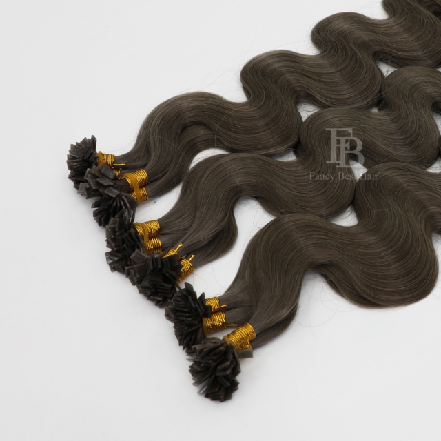 #7 Chocolate Brown - Flat/K tip Hair - Body Wave
