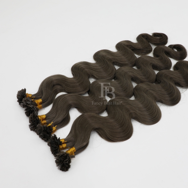 #7 Chocolate Brown - Flat/K tip Hair - Body Wave