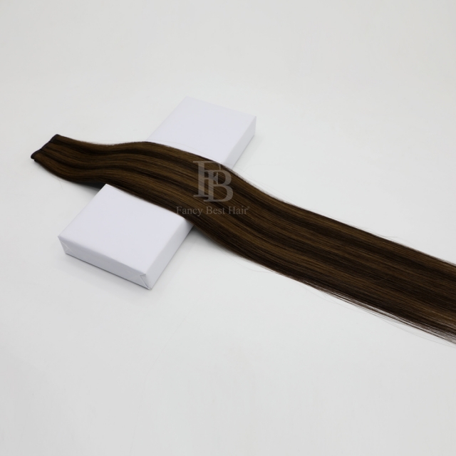 #P2/4 Piano Flat Weft Hair Extensions