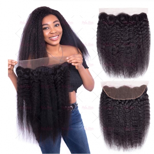 Wholesale Kinky Straight Lace Frontal  Virgin Human Hair 13x4 Full Lace Frontal,can do dropshipping