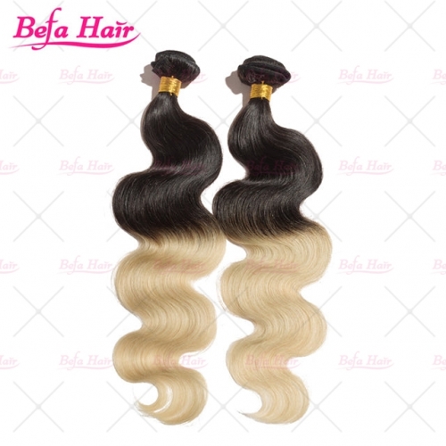 Wholesale Body Wave Ombre  1B/613# 1Bundle Human Hair Weaves