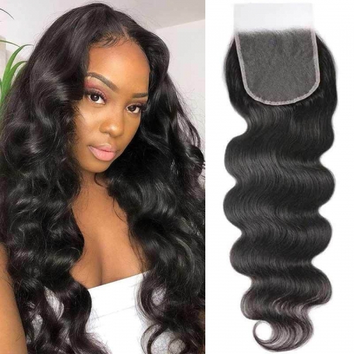 Wholesale 5x5 Free Part HD Lace Body Wave Unprocessed Human Hair Closure 12-20 Inch,can do dropshipping
