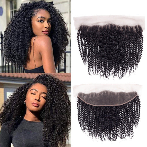 Wholesale Kinky Curly Lace Frontal  Virgin Human Hair 13x4 Full Lace Frontal,can do dropshipping