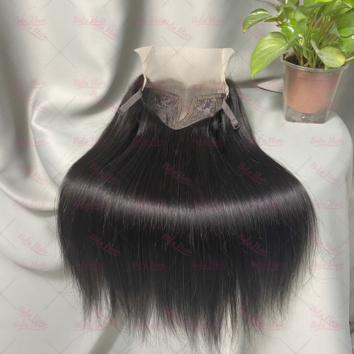 Wholesale T Part Straight Human Hair Lace Front Wigs 180% Density Pre Plucked Lace Frontal with Baby Hair wigs