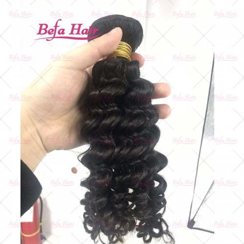 Wholesale Raw Hair Deep Wave 1Bundles 8-30 Inches Natural Black human Hair Weave