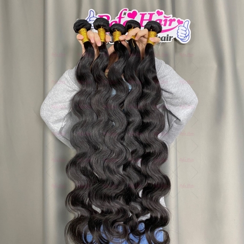 Wholesale Raw Hair Body Wave 4Bundles 8-30 Inches Natural Black human Hair Weave