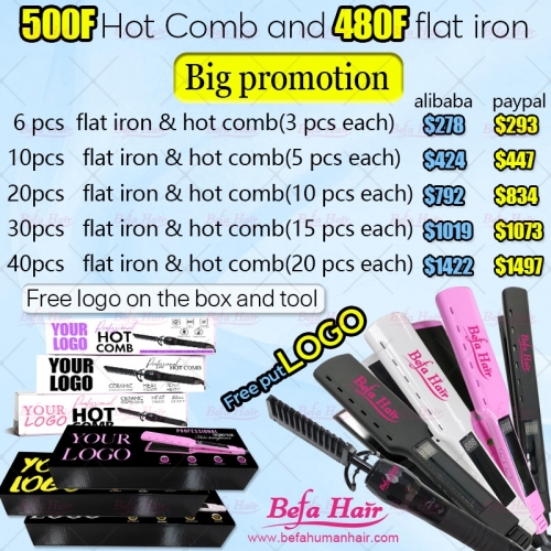 500F Hot Comb and 480F flat iron