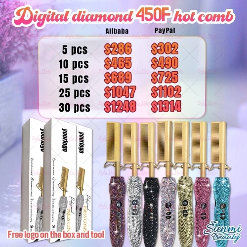 Wholesale Digital diamond 450F hot comb