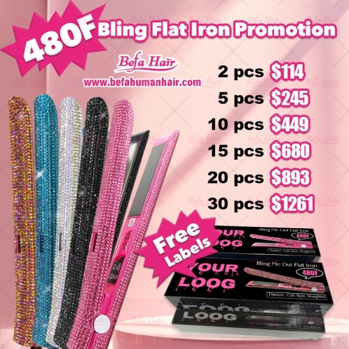 480F Bling Flat Iron Promotion