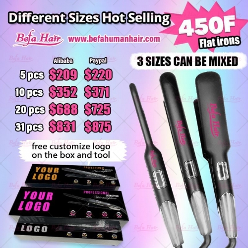 Different Sizes Hot Selling 450F Flat irons (3 SIZES CAN BE MIXED)