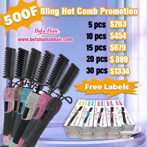 Wholesale 500F Bling Hot Comb Promotion