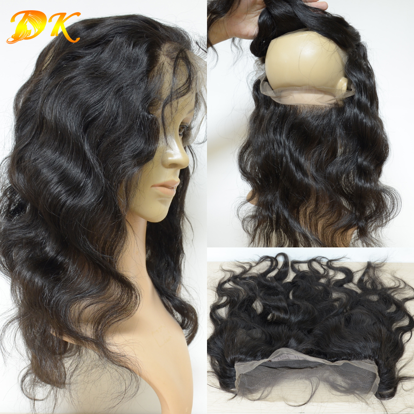 360 Lace Frontal 22.5x4x2, Human Virgin Hair body wave Full Lace Band Frontal