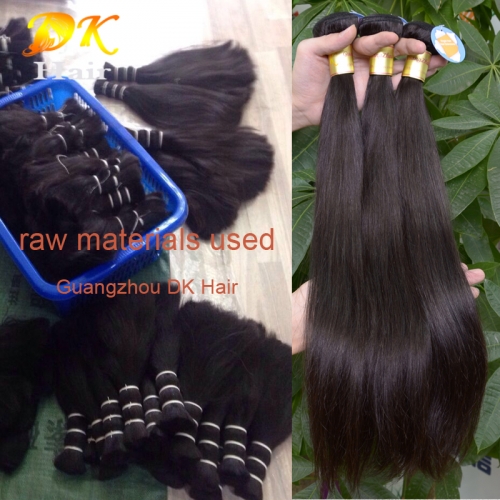 Factory Outlet Cheap Price Unprocessed 100% Brazilian Natural Color Bone Straight Human Virgin Hair Bundle
