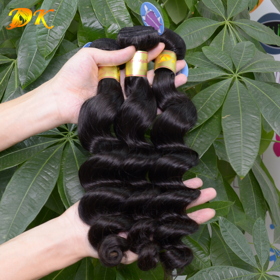 100% Unprocessed Virgin Cuticle Aligned Human Hair Extensions Loose Wave Brazilian virgin hair weave