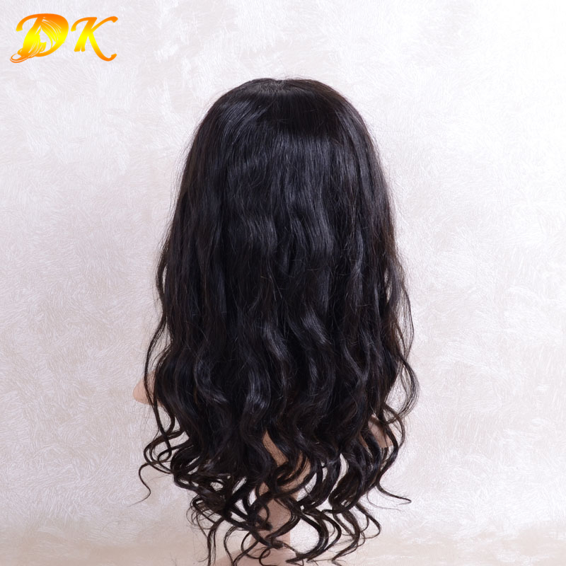 Natural Wave Half lace frontal Wig 100% human virgin hair