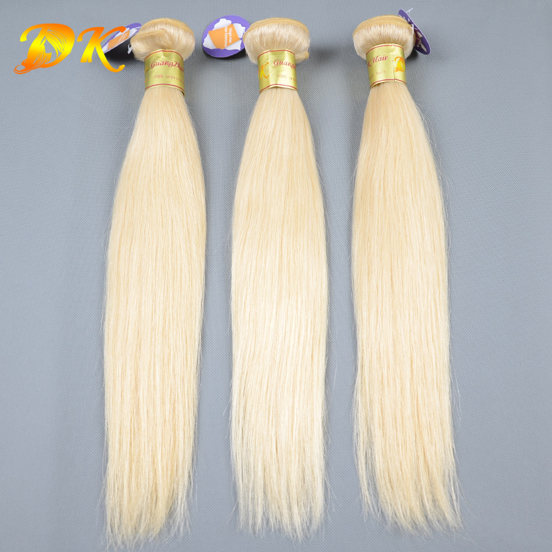 Blonde 613# Straight 3/4 Bundles deal Luxury Raw Indian Hair