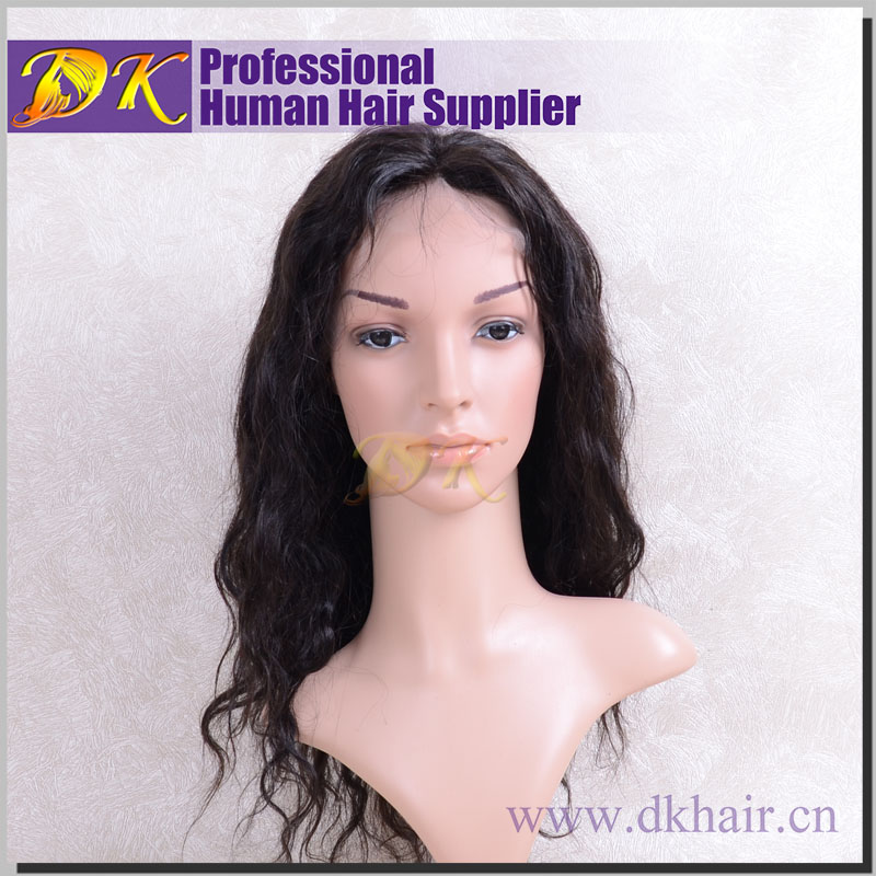 Water Wavy Hair Full lace Wig 100% human Regular hair