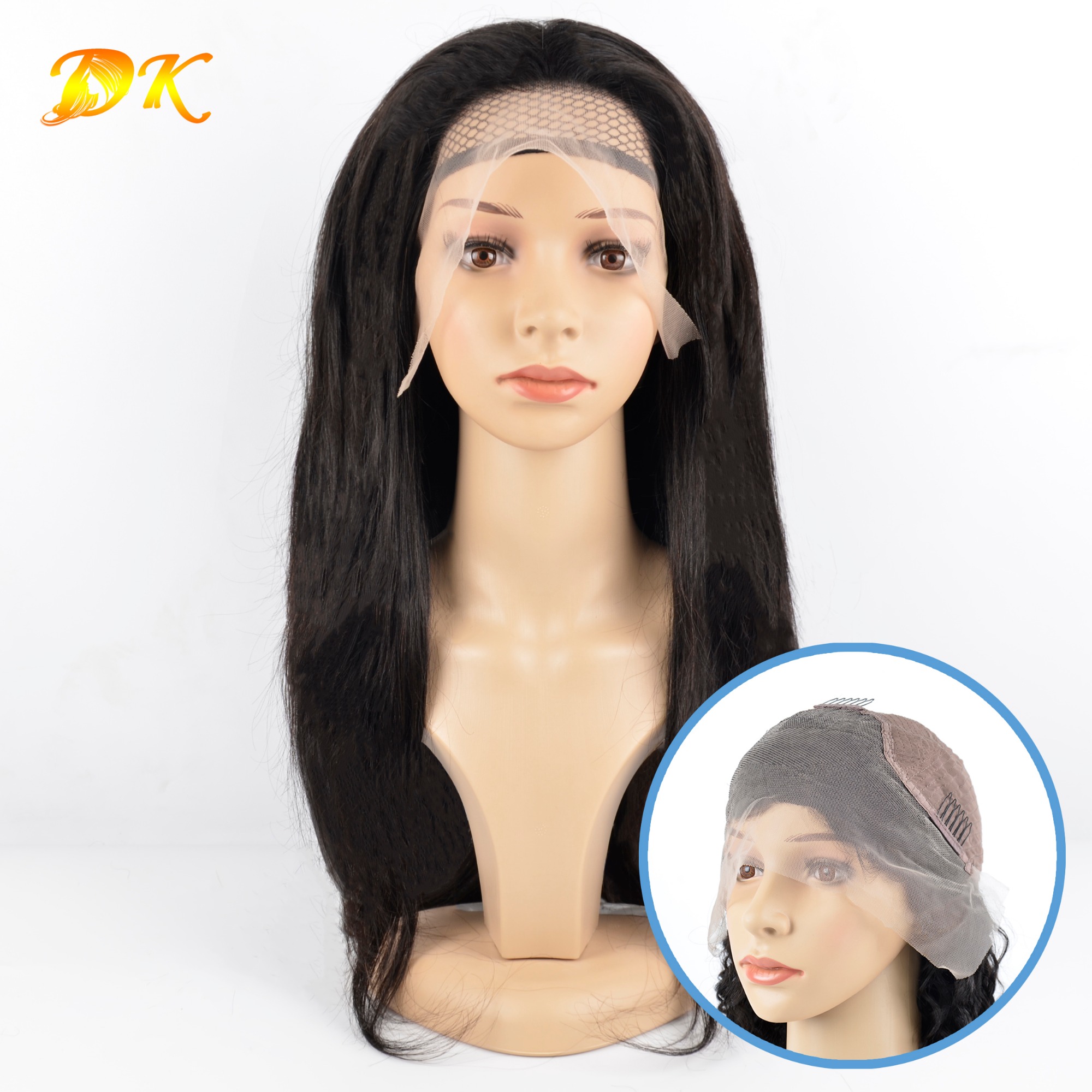 Straight Hair Half 13x4 13x6 360 lace frontal Wig Deluxe virgin hair