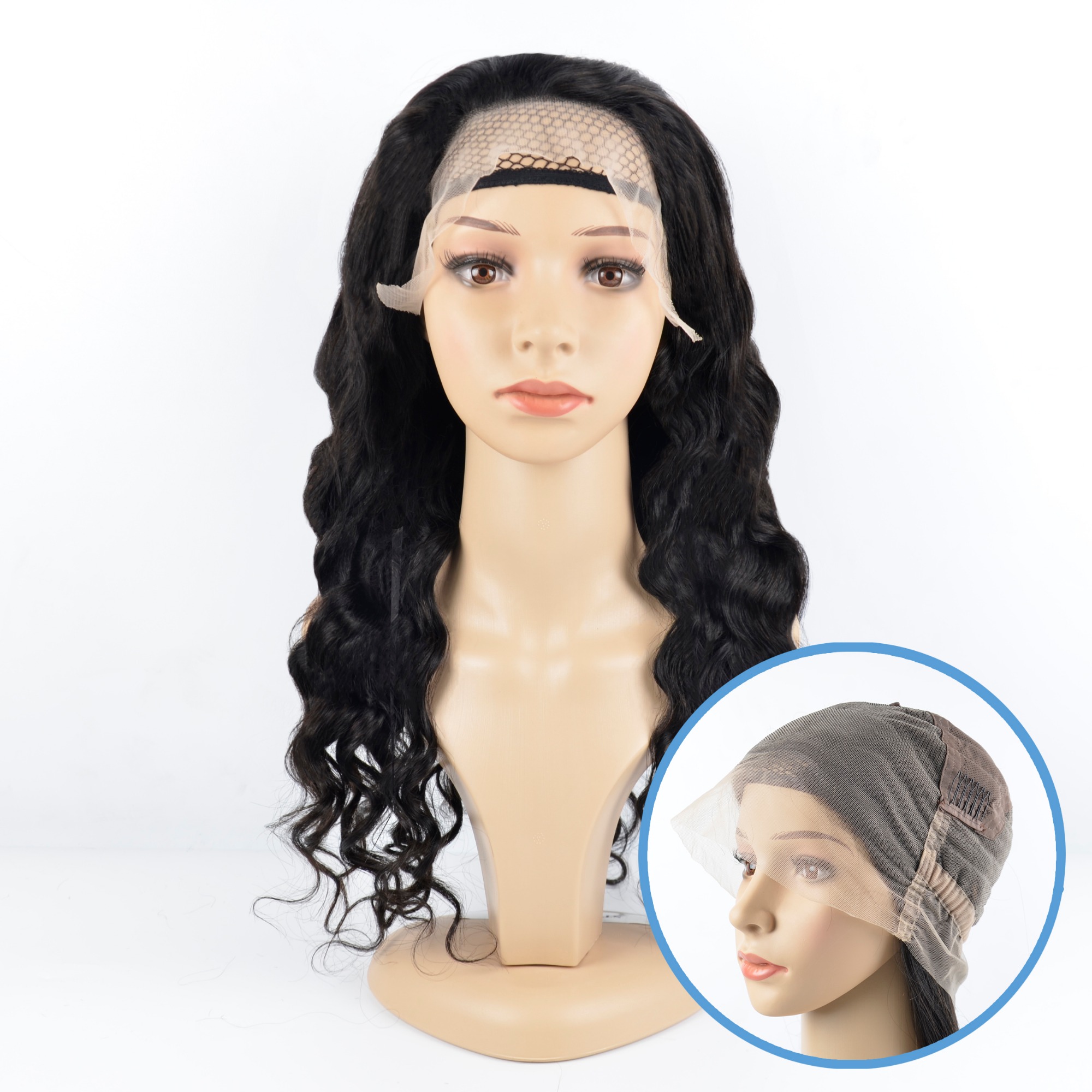 loose wave Hair Full lace Wig 100% human Deluxe hair