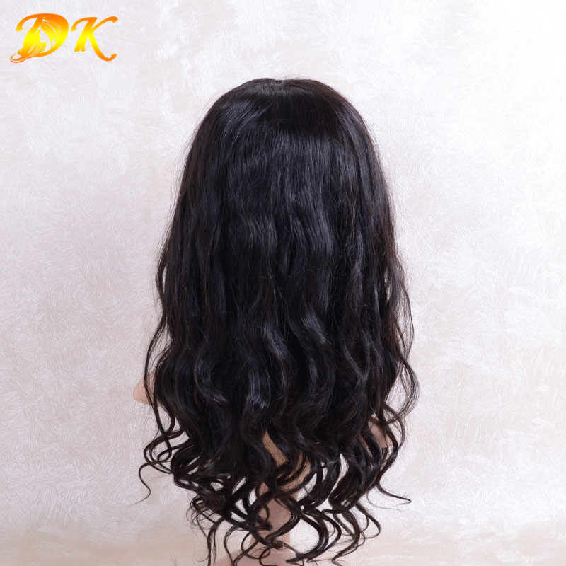 Elegant Wave Half lace frontal Wig 100% human virgin hair
