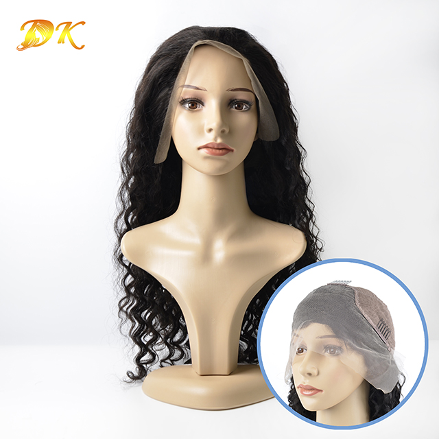 Big Curly Hair Half lace frontal Wig 100% human Deluxe hair