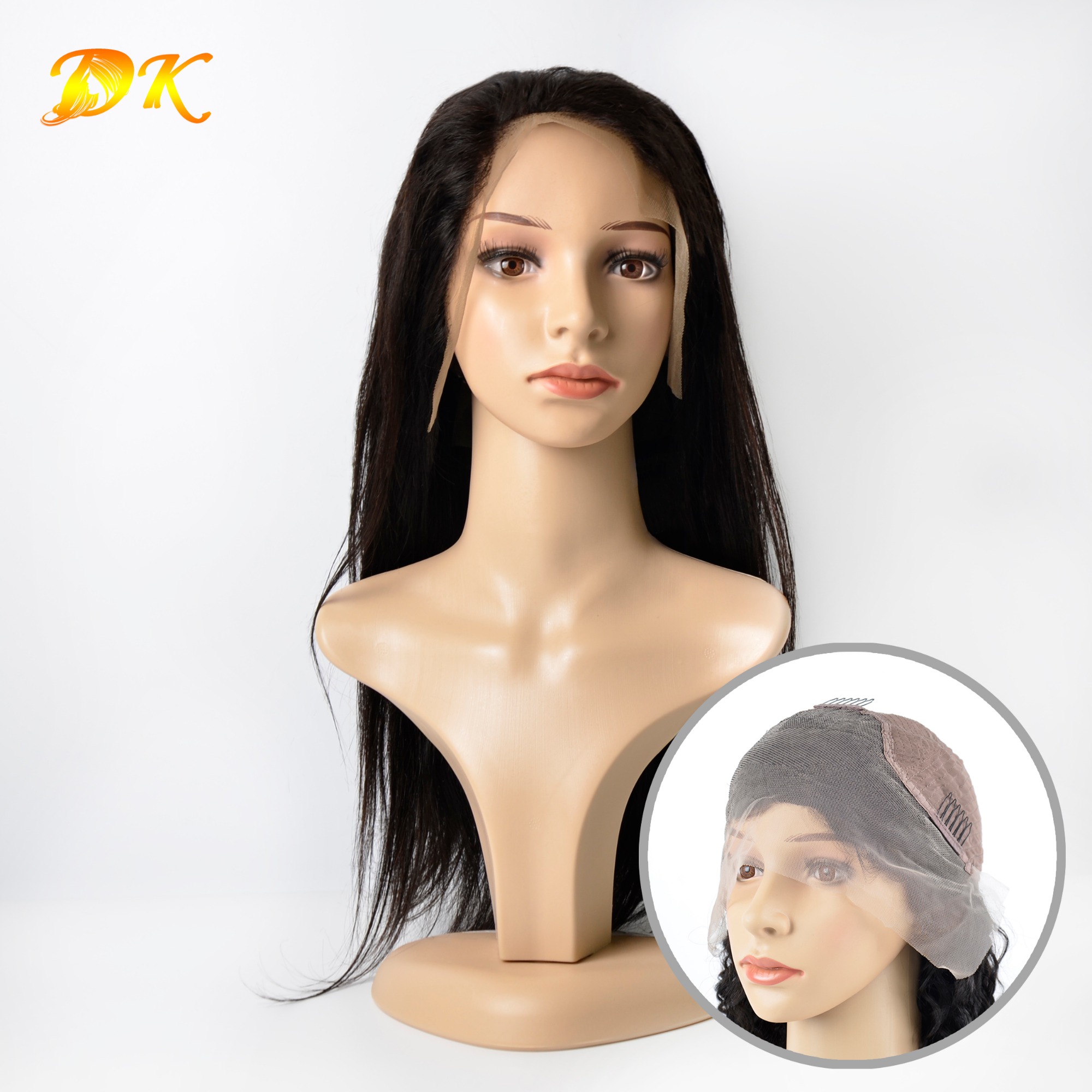 Straight Hair Half lace frontal Wig 100% human Regular hair