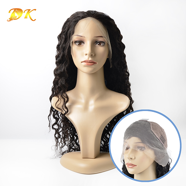 Italian Curly Hair Half lace frontal Wig 100% human Deluxe hair