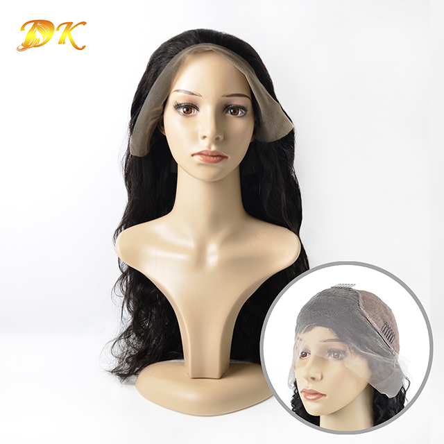 body wave Hair Half lace frontal Wig 100% human Regular hair