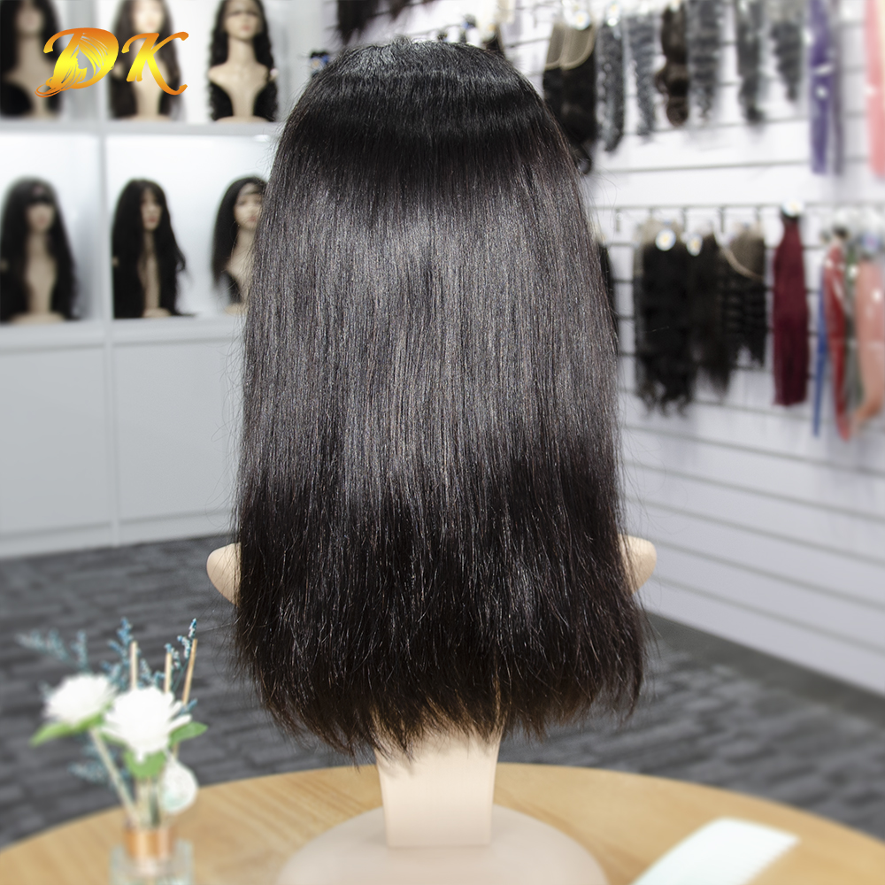 Straight Bob Half lace Wig 100% human virgin hair Deluxe Virgin Hair