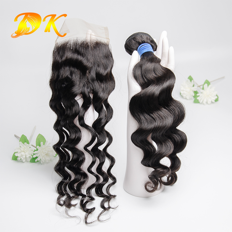Big Curl Bundle deals with Closure 4x4 5x5 6x6 Deluxe Virgin Hair