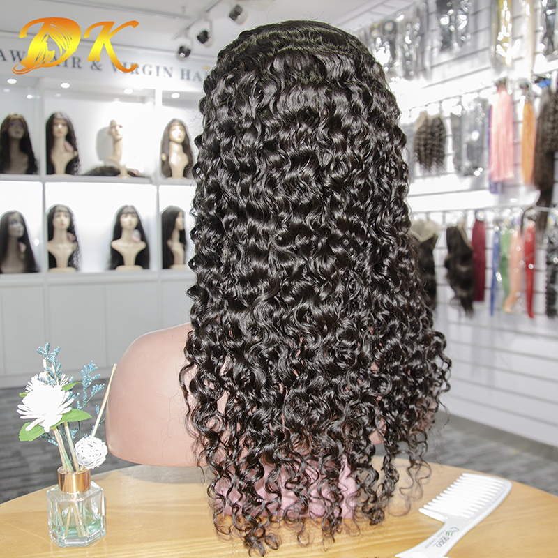 Deep Wave Hair Full lace Wig 100% human Plus hair