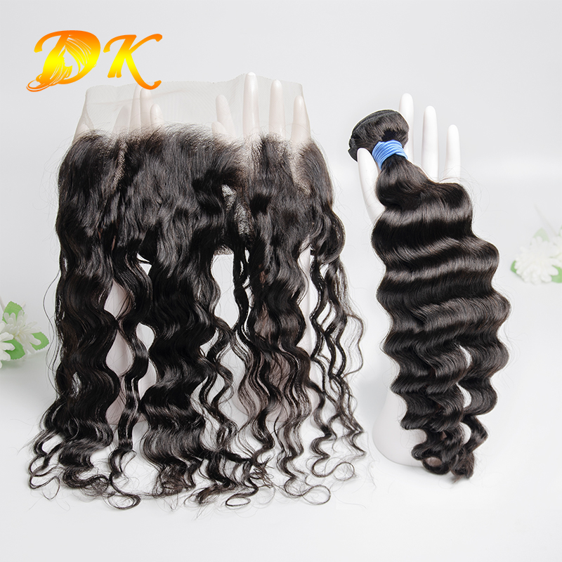 Elegant Wavy 2/3/4 Bundles with Frontal 13x4 13x6 Deluxe Virgin Hair