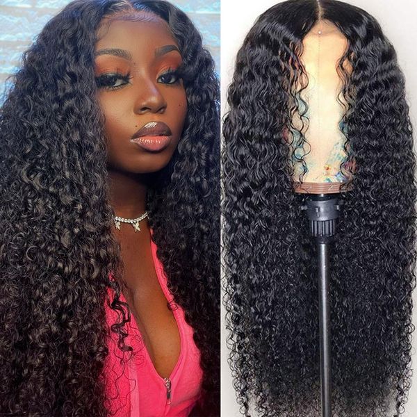 Jerry Kinky Curly Transparent HD 4x4 5x5 Lace Closure Wig 100% Plus Virgin Hair