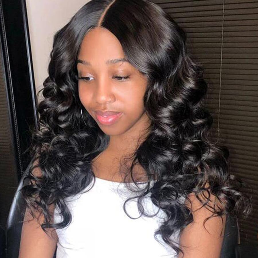 Loose Wave Transparent HD 4x4 5x5 Lace Closure Wig 100% Plus Virgin Hair