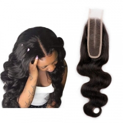 Body Wave Hair Weaves With 2x6 HD Transparent Lace Closure Plus Virgin Human Hair