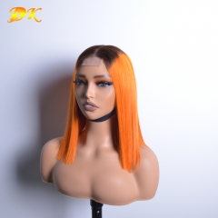 Ombre Color T1B/350# Straight 2x6 Kim K Transparent Lace Bob Wigs 100% Virgin Human Hair 180% Density