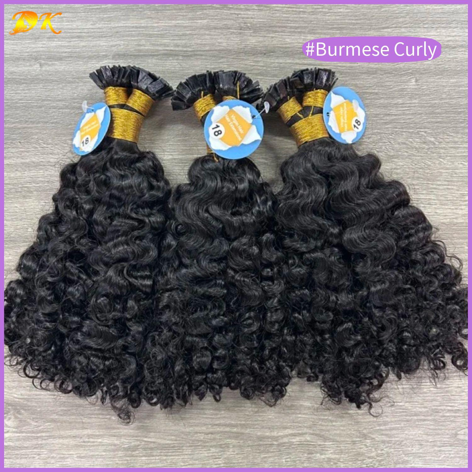 Virgin Fusion Hair ExtensionThick End Flat Tip Keratin Human Hair Extension Pre-bonded K Tip Hair 100g/pack