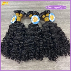 Virgin Fusion Hair ExtensionThick End Flat Tip Keratin Human Hair Extension Pre-bonded K Tip Hair 100g/pack