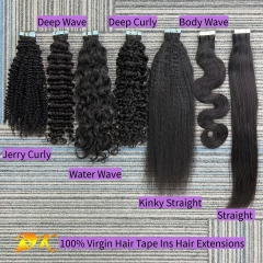 Top Virgin Human Hair Natural Black 1B# Color 12-26 inches Tape In Extensions 20pcs/50g/pack