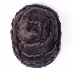 Natural Hairline Invisible Super Thin Skin Men Hair Patch Systems V-Looped 0.02-0.03mm Ultra Thin Skin Toupee