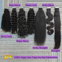 Top Virgin Human Hair Natural Black 1B# Color 12-26 inches Tape In Hair Extensions 20pcs/50g/pack