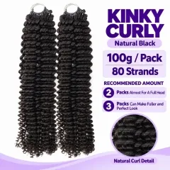 Kinky Curly · #1B Natural