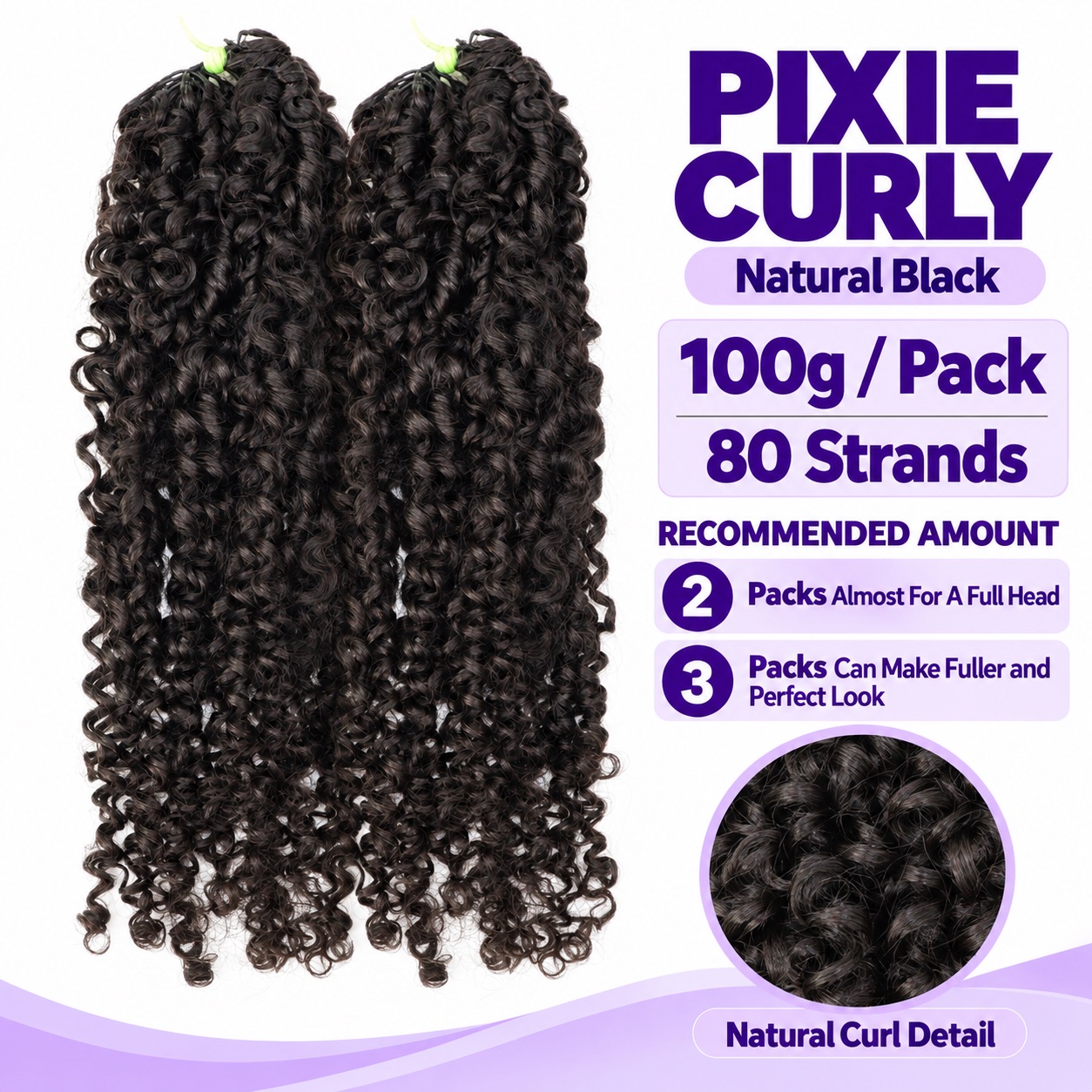 Pixie Curly Crochet Human Hair for Natural Boho Braids Miracle Knots Ready Time-Saving Pre-Separated